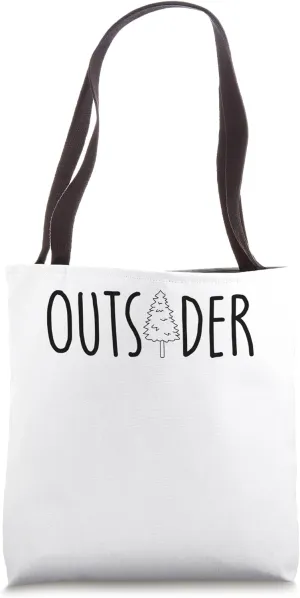 Outsider Camping Hiking Retro Mountains Camp Outsider Tote Bag