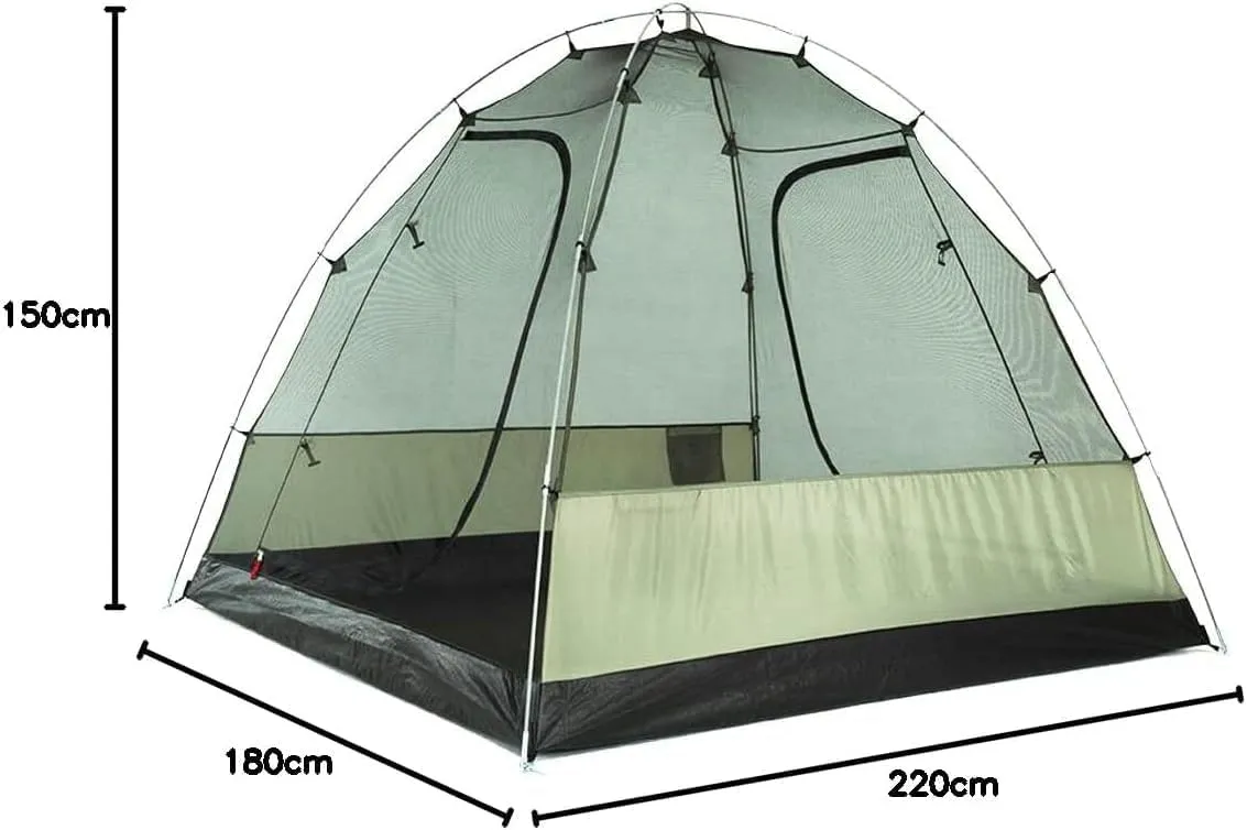 OZtrail Tasman 4V Plus Dome Tent, Camping & Outdoor, Tents, Standard, Multicoloured, Spacious Interior, Versatile Entry, Water-Repellent Coating, Easy Access Doors, Light Attachment Point