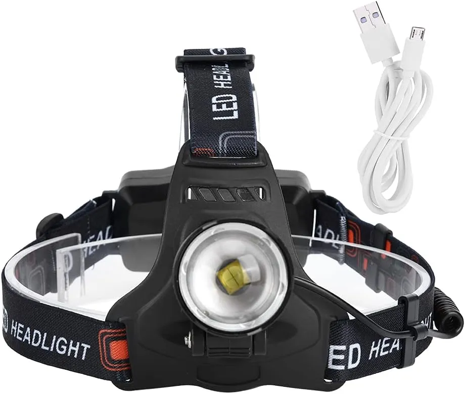P50 LED Headlight | 3500LM High - Intensity Headlamp | Weather - Proof Flashlight for Camping/Hiking/Cycling | 3 Lighting Modes & USB Rechargeable