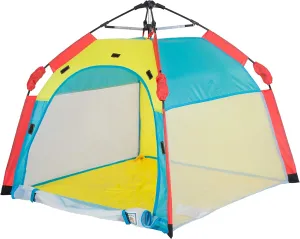 Pacific Play Tents Kids One Touch Lil' Nursery Tent, UV Treated - 36" x 36" x 36", Blue/Red/Yellow