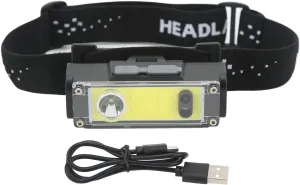 Pilipane Induction COB Headlight XPE COB Headlamp Fixed Focusing Type C Fast Charging Headlight with LED Indicator for Camping Hiking Running Auto Repair Home Improvement ABS Material