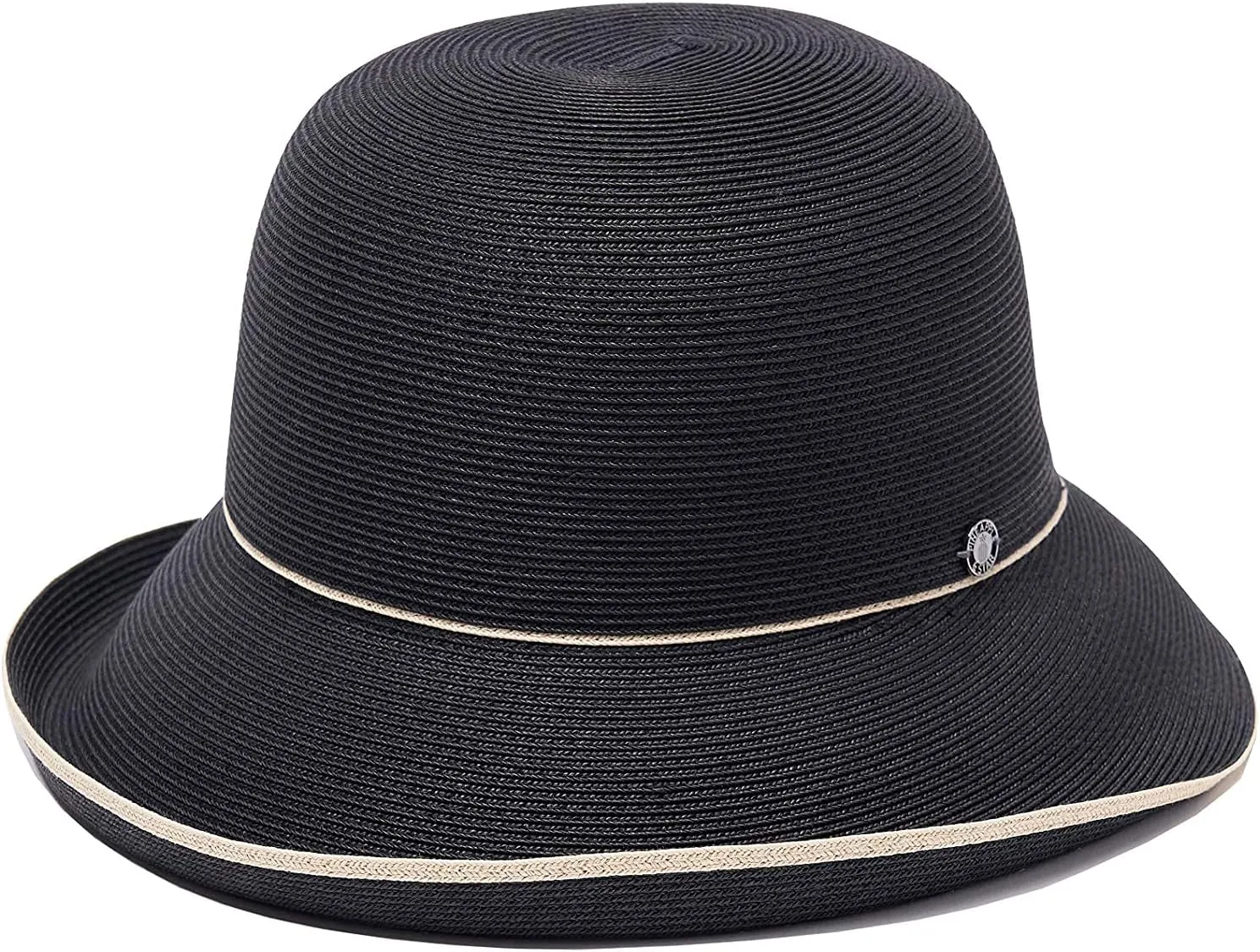 Pineapple&Star Maures Cloche Bucket Straw Sun Hat Fine Braid UPF 50  for Women