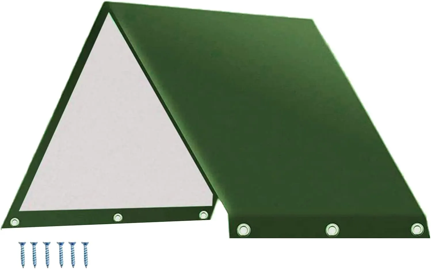 Playground Replacement Canopy,52" x 89" Outdoor Swingset Shade Kids Playground Roof Canopy Waterproof Cover Replacement Tarp Sunshade UV Protection,Kids Playground Roof Canopy (DarkGreen)
