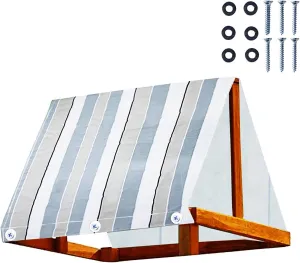 Playset Canopy Replacement 43" × 90", Playset Tarp Replacement, Waterproof 600d Oxford Cloth Swing Set Replacement Tarp, Playground Accessories for Kids Outdoor, Backyard Playground (Stripe)