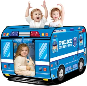 Pop up Play Tent for Kids Aged 1-3 Years Old Boys and Girls : Police Car Playhouse Toy Play Tents for Toddlers 3-5 Kids Tent Indoor Outdoor Playhouse Toys for 1   Year Old, Police Car
