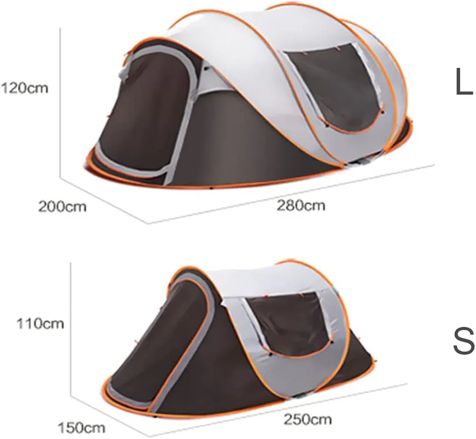 Pop Up Tent Fully Automatic Compact Dome Tent with Carry Bag Ideal for Camping Garden Hiking Lightweight Family Tent Self-Driving Beach Tent