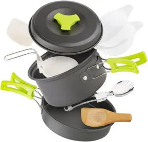POPETPOP Outdoor Camping Pot Camping Gadgets Camping Pan Camping Kettle Camp Cookware Camping Cookware Kit