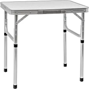 Portable Aluminum Folding Picnic Table with Carry Handle Lightweight and Foldable Camp Table for Camping and Outdoor Activities