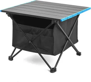 Portable Aluminum Outdoor Camping Table Folding Camping Table with Carrying Bag Outdoor Indoor BBQ Dining Table for Camp, Hiking, Beach, BBQ, Kitchen,S