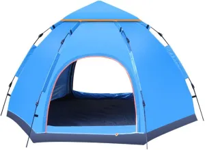 Portable Automatic Pop up Tent, 6Person Family Camping Tent with Storage Bag, Rainproof and Proof, Breathable and Uv Proof, Tent for Family Camping,B