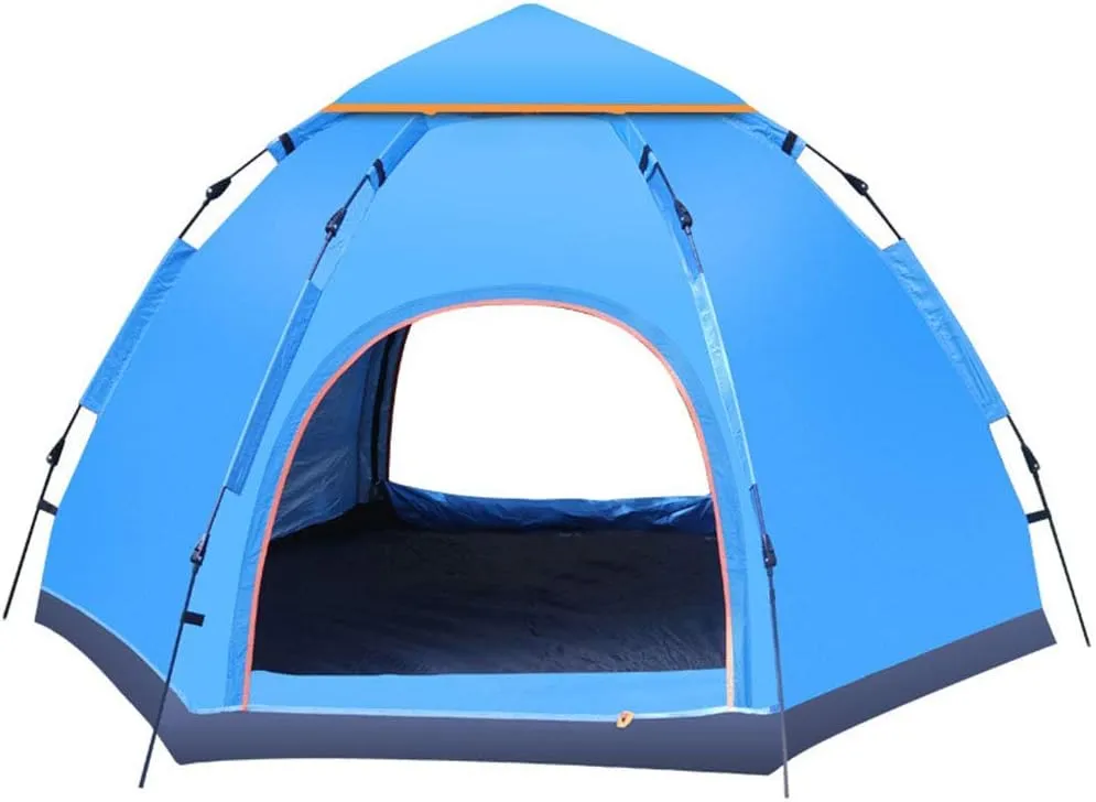 Portable Automatic Pop up Tent, 6Person Family Camping Tent with Storage Bag, Rainproof and Proof, Breathable and Uv Proof, Tent for Family Camping,B
