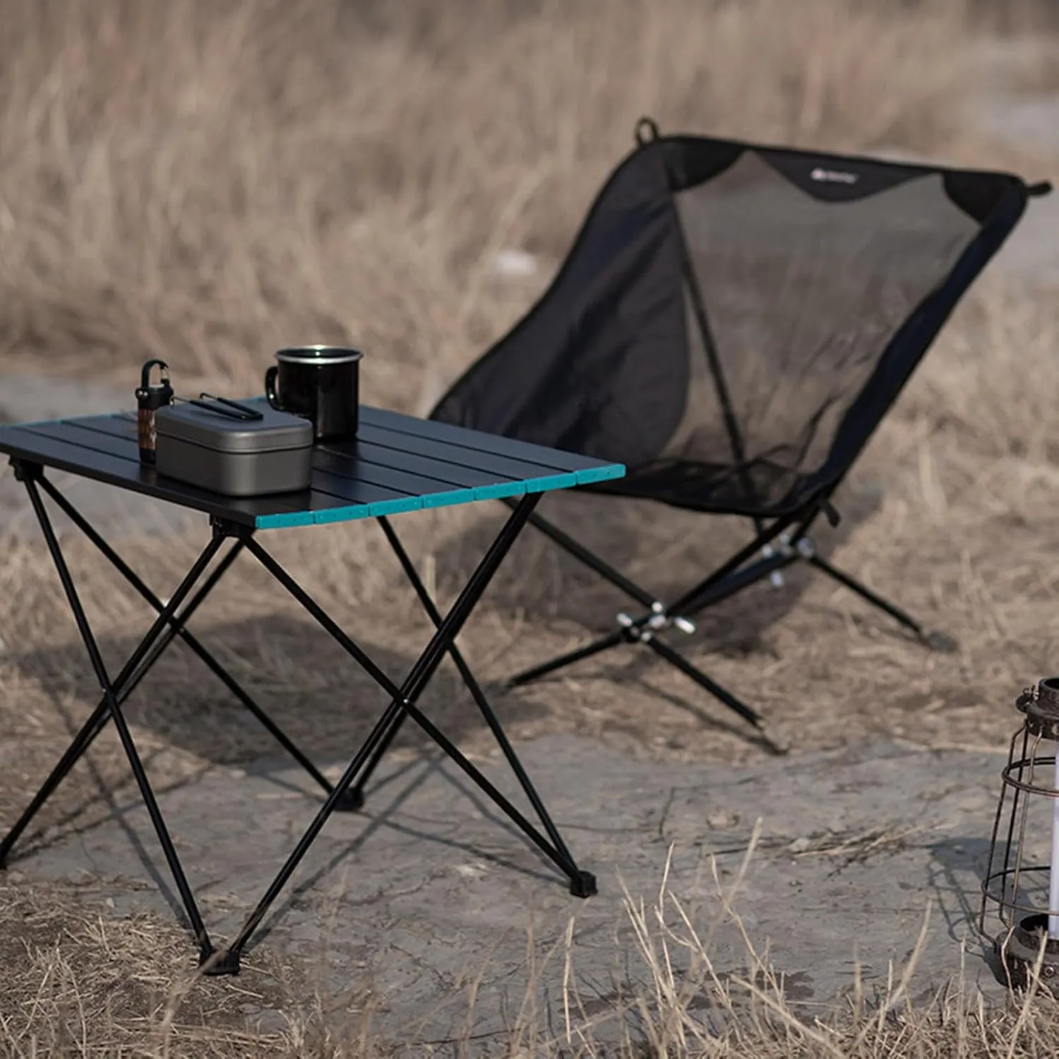 Portable Camping Table with Storage Bag,Folding Ultralight Aluminum Beach Table Picnic Water-Proof Table Camp for Camping Hiking Backpacking Outdoor Picnic,M