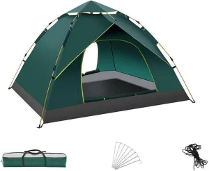Portable Campitent 3-4 Person Family Tent Instant Portable Camp Tents Shelters Lightweight Waterproof Windproofall Compact Outdoor Tents for Campihikimountaineering