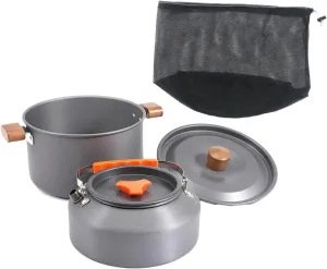 Portable Cooking Kit with Lid and Carry Bag for Outdoor Adventures