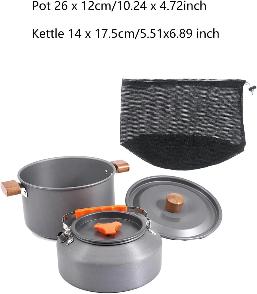 Portable Cooking Kit with Lid and Carry Bag for Outdoor Adventures