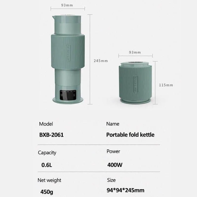Portable Electric Travel Kettle - Folding Teapot