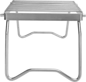 Portable Folding Barbecue Grill, Folding Campfire Grill Stainless Steel Camping Stove Grate Rack Net for Barbecue Picnic Camping Backpacking