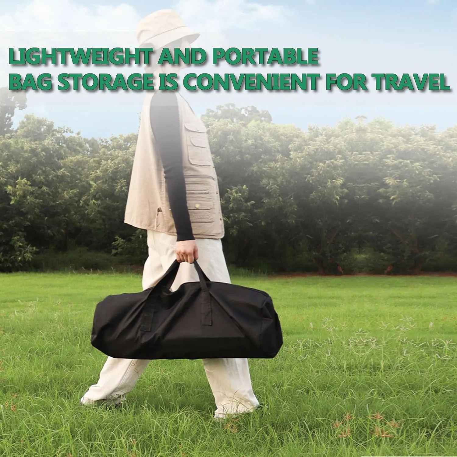Portable Folding Camping Table, Roll-Up Aluminum Table with Carry Bag, Lightweight Design for Beach, Travel, and Outdoor Adventures Wood Color 95×55×50cm/37×21×19.7in