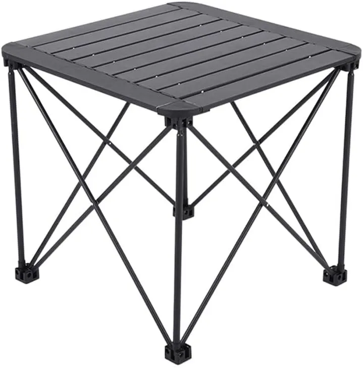 Portable Folding Picnic Table Aluminum Roll Up Camping Tables Lightweight Outdoor Activities Side Table