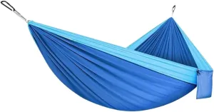 Portable Hammocks Double & Single Hammock Portable Nylon Parachute Hammocks Swing for Indoor Outdoor Garden Hiking Travel Backpacking Hammock for Outdoor(C)