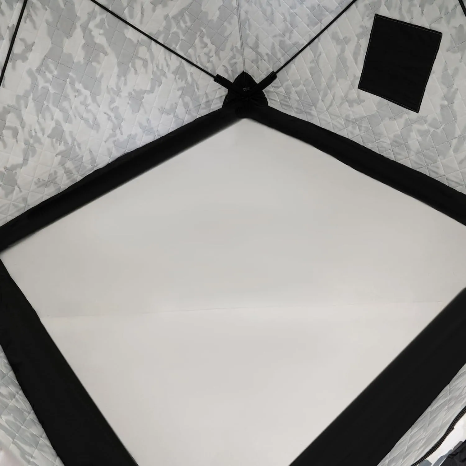 Portable Ice Fishing Tent, 1-2 People Ice Fishing Shelter, Lightweight Thermal Ice Fishing Tent with Ice Anchors, Carry Bag, Insulated Layer for Ice Winter Fishing(57.09 * 57.09 * 64.96 in)