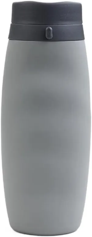 Portable Kettle Silicone Water Bottle Cycling Sports Kettle Cup Outdoor Travel Folding Cup Portable Drinking Utensils Water Bottle (Color : Gray, Size : 600ml)