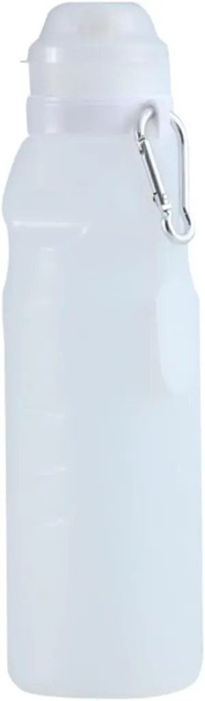 Portable Kettle Water Bottle Fitness Foldable Water Bottle Portable Retractable Silicone Water Bottles Outdoor Travel Drinking Cup Water Bottle (Color : White, Size : 600ml)