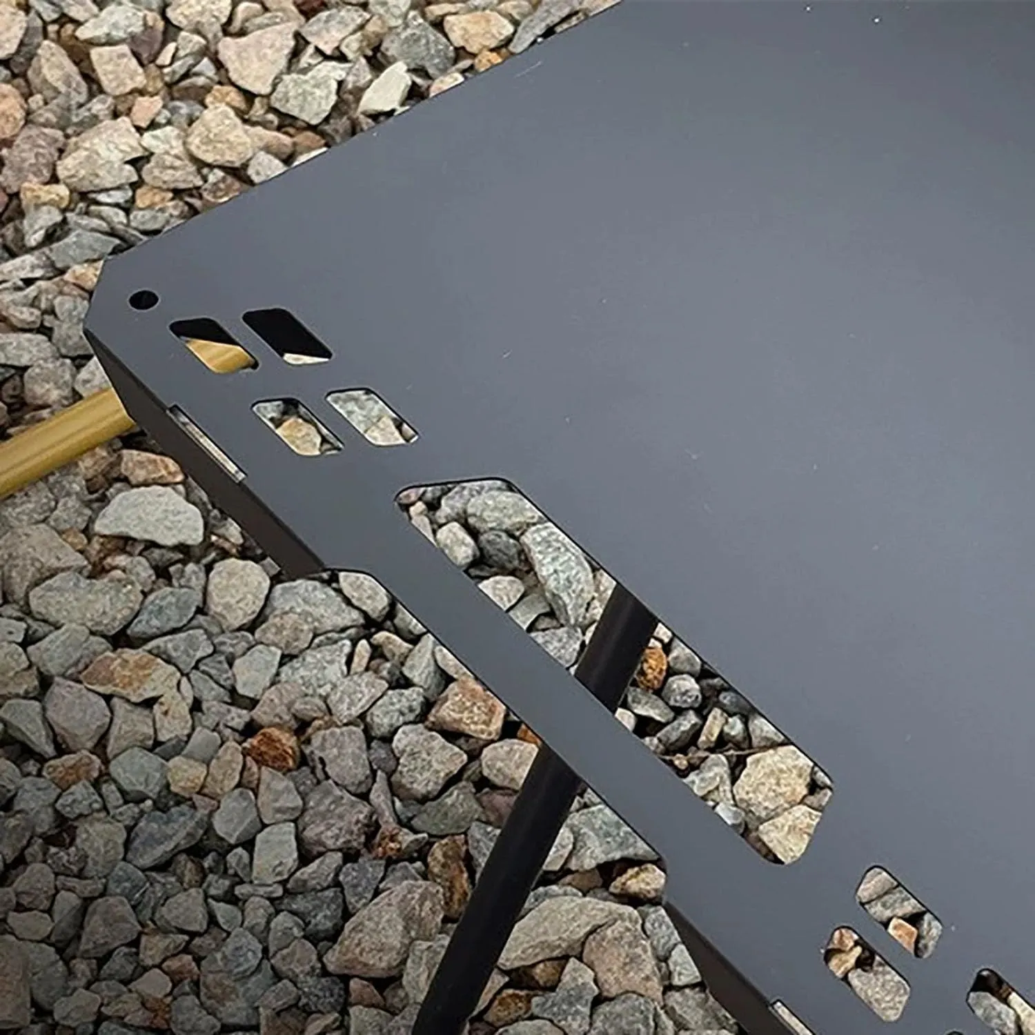 Portable Tables Folding, Metal Picnic Table, Easy Storage Grill Tables for Outside Versatile Beach Table Compact 1-2 Persons Camping Table for Outdoor BBQ Fishing Travel,Black,C