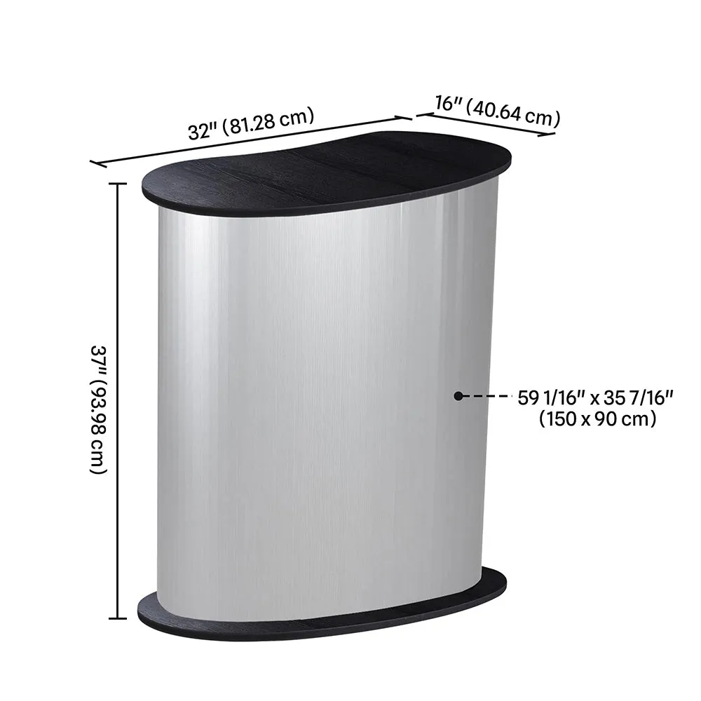 Portable Trade Show Display Podium Counter II Black