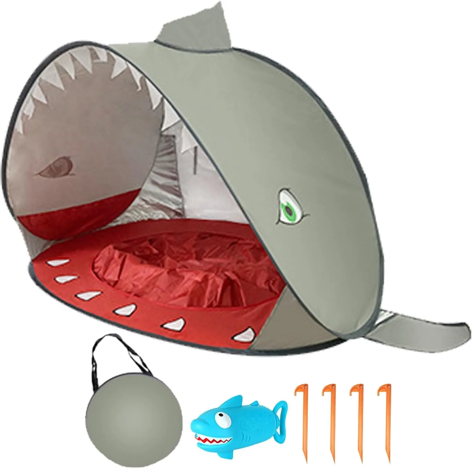 Portable UV-Resistant Baby Beach Tent, Mono Baby Beach Tent Pop up with Pool, Pop up Portable Easy Set Kids Shade Pool, UV Protection Dome for Babies Kids Infant Toddlers(Style 3,Set 2)
