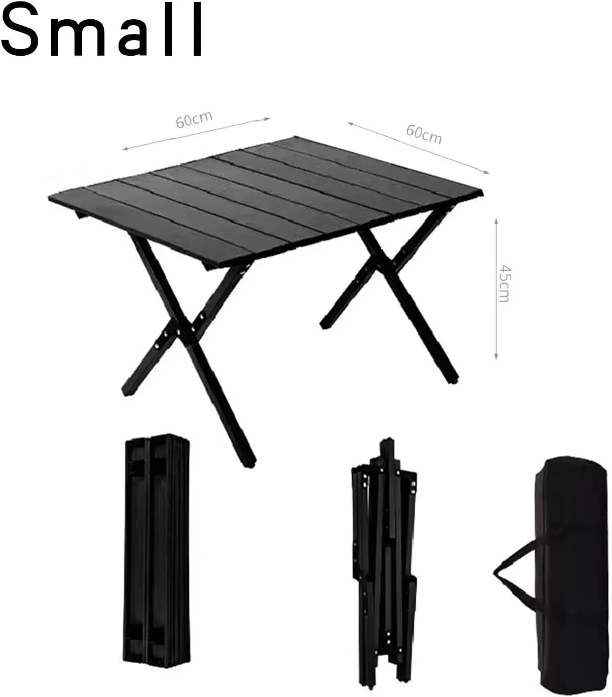 Portable Wooden Folding Travel Camping Table for Outdoor/Indoor Picnic, BBQ, Hiking with Carrying Bag, Low Height Portable Folding Travel Camping Table Multi-Purpose