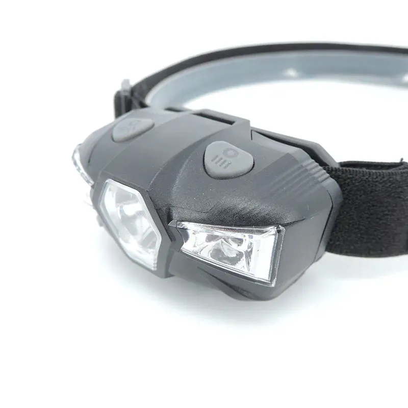 Powerful Small 3-Led Headlamp Headlight Head Torch