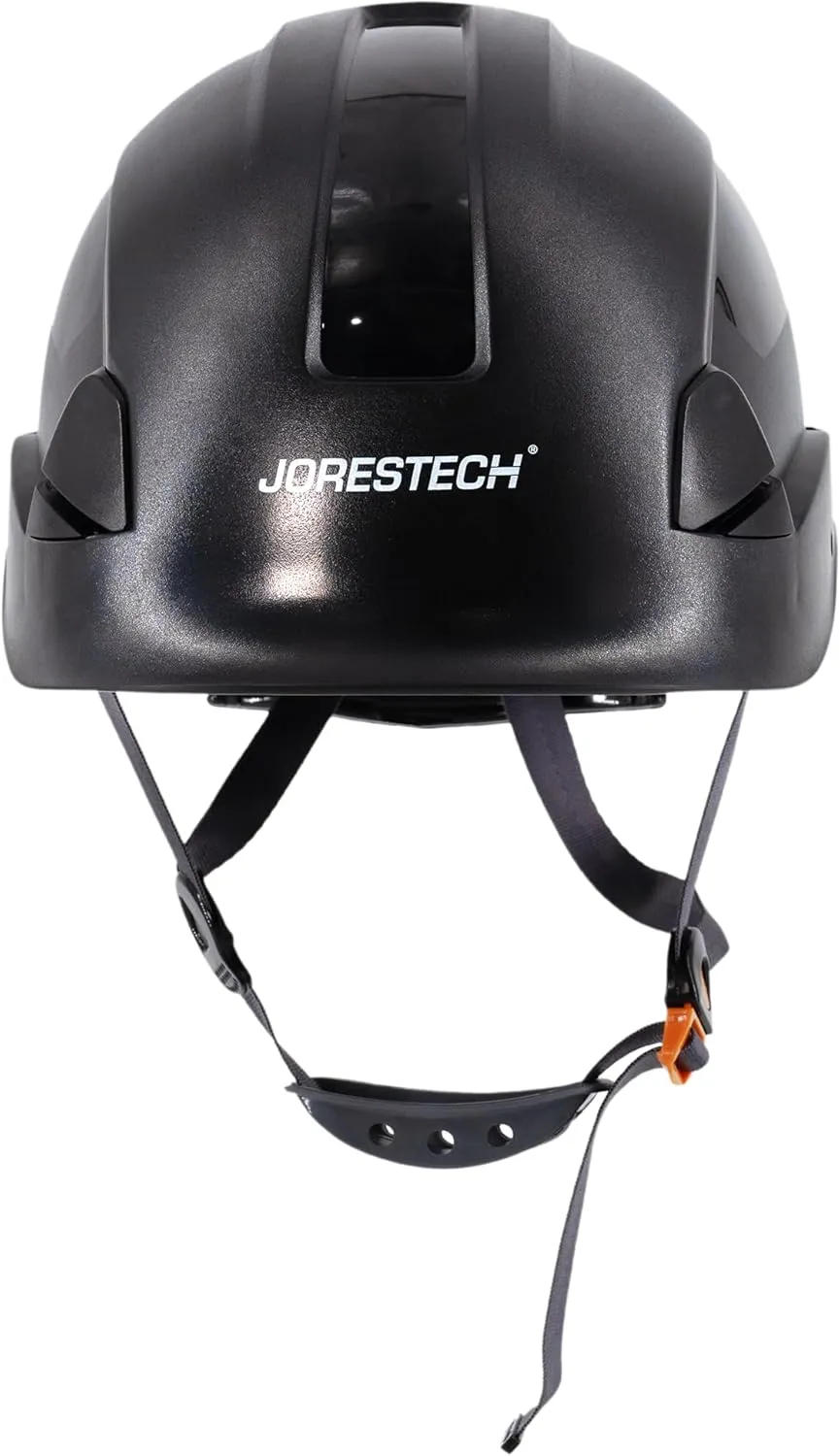 PPE by JORESTECH - ABS Work-at-Height and Rescue Hard Hat Slotted Helmet w/Adjustable Ratchet 6-Point Suspension ANSI Z89.1-14 Certified for Work, Home, and General Headwear Protection