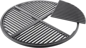 Pre-Seasoned Modular Cast Iron Grate, Fits 22.5" Kettle Grills Like Weber and SnS Grills Heavy-Duty 19 lb Grate for Superior Heat Retention & Versatile Cooking