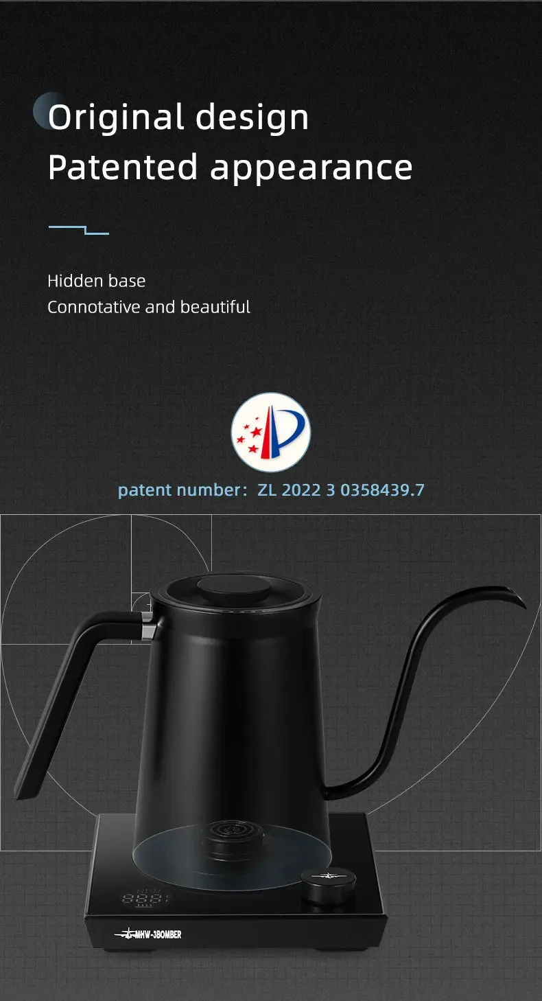 Precision Gooseneck Electric Kettle – 1200W Stainless Steel