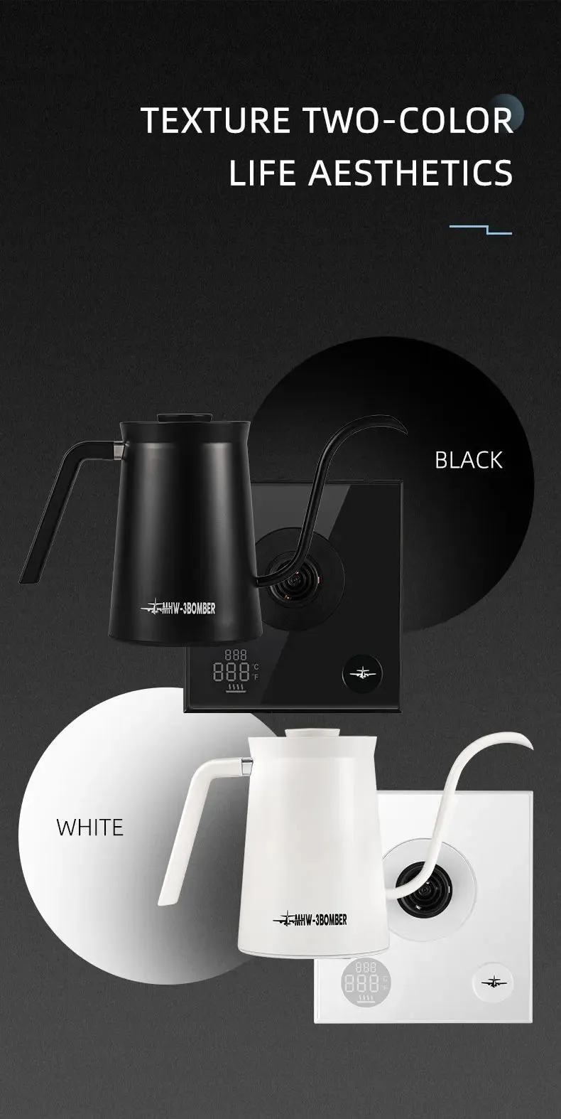 Precision Gooseneck Electric Kettle – 1200W Stainless Steel
