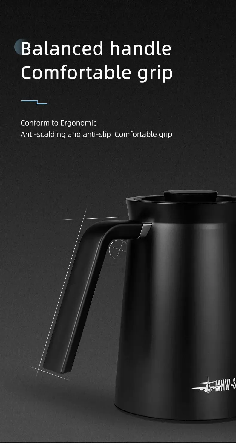 Precision Gooseneck Electric Kettle – 1200W Stainless Steel