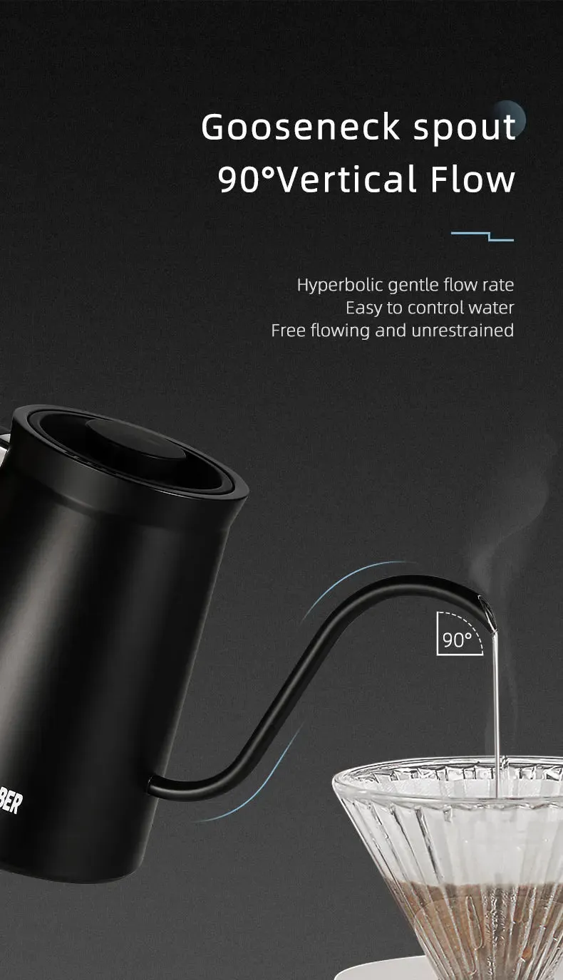 Precision Gooseneck Electric Kettle – 1200W Stainless Steel