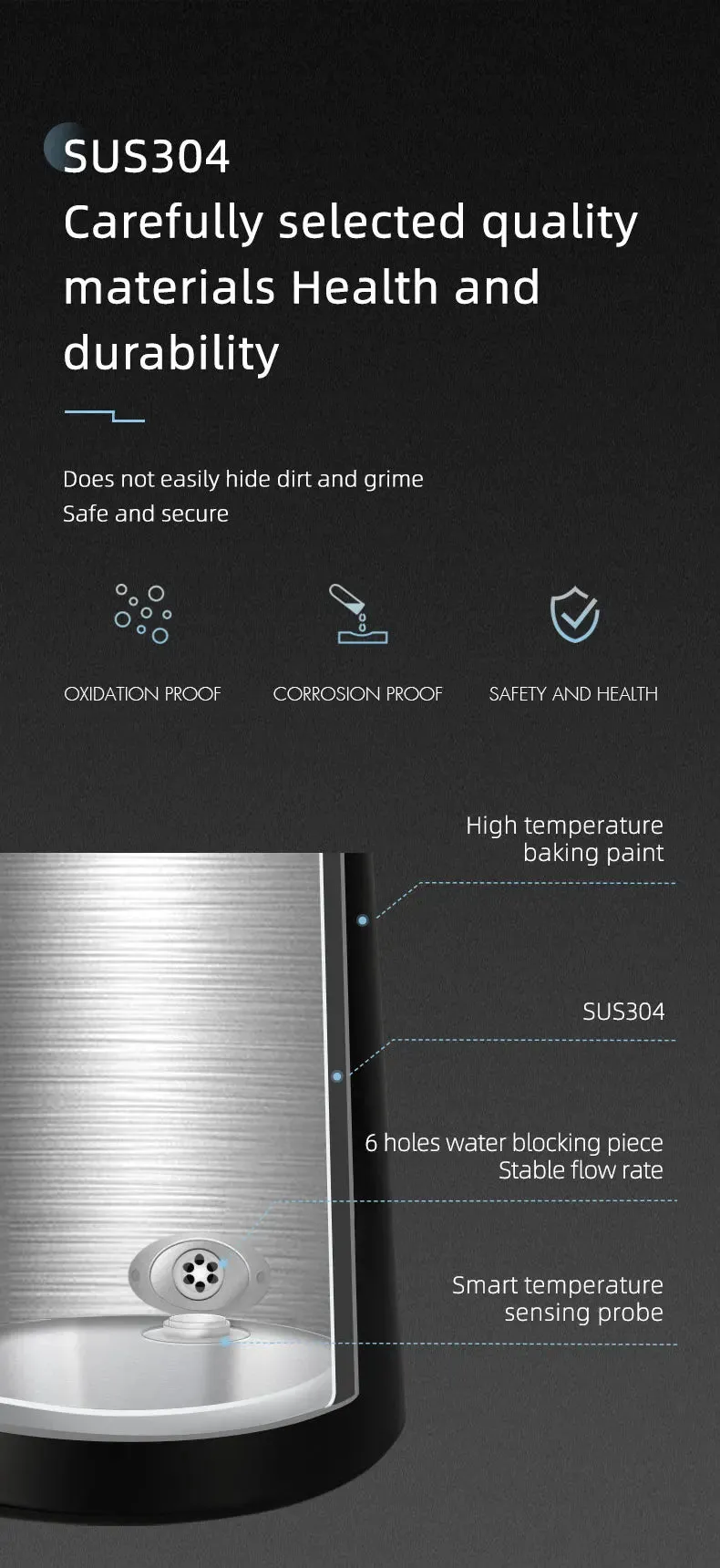 Precision Gooseneck Electric Kettle – 1200W Stainless Steel