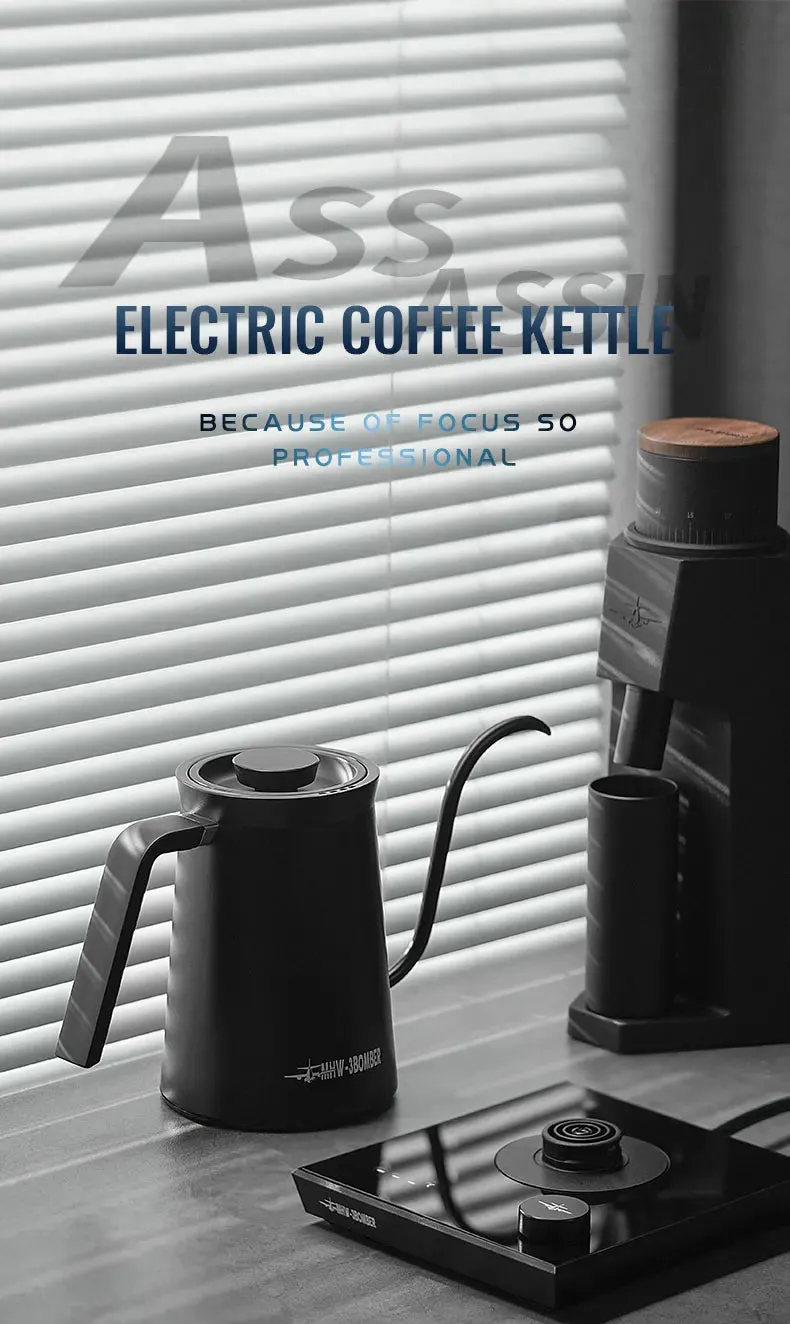 Precision Gooseneck Electric Kettle – 1200W Stainless Steel