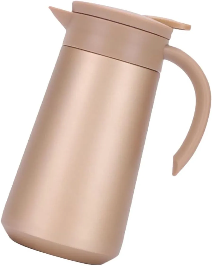 PRETYZOOM 800ml Double Layer Insulated Mug Fashion Teapot Heat-resistant Kettle Easy to Clean Portable