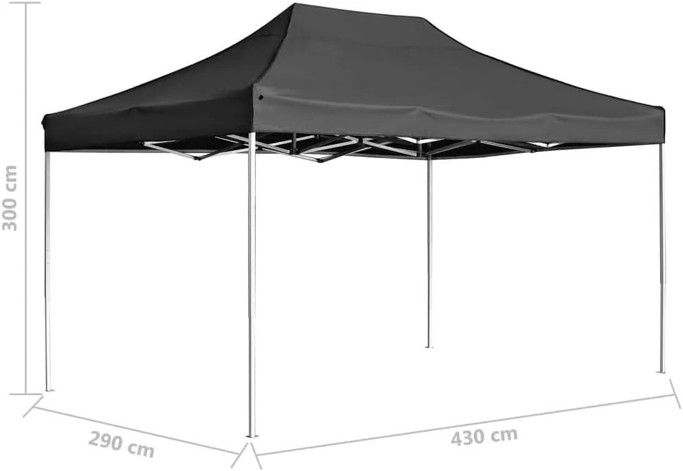 Professional Folding Party Tent, Outside Canopy Tents for Outdoor Camping Canopy Sun Room Suitable for Sporting Events Business Exhibitions Weddings Parties Aluminum 14.8'x9.8' Anthracite