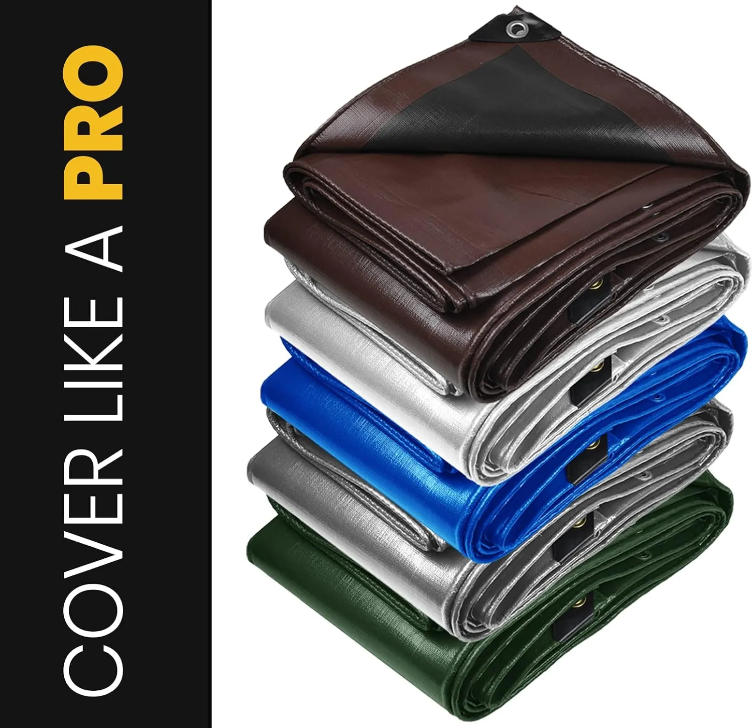 PROTARP Extra Heavy Duty 16 Mil Tarp Cover, Waterproof, UV Resistant, Rip and Tear Proof, Poly Tarpaulin with Reinforced Edges for Roof, Camping, Patio, Pool, Boat. (White 20′ X 35′)