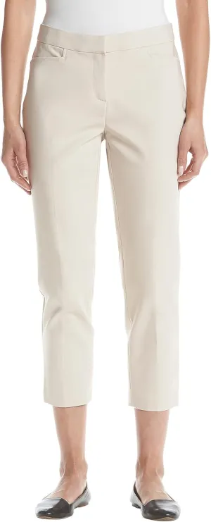 Rafaella Women's Petite Lightweight Satin Twill Ankle Dress Pants (Sizes 4-16 Petite)