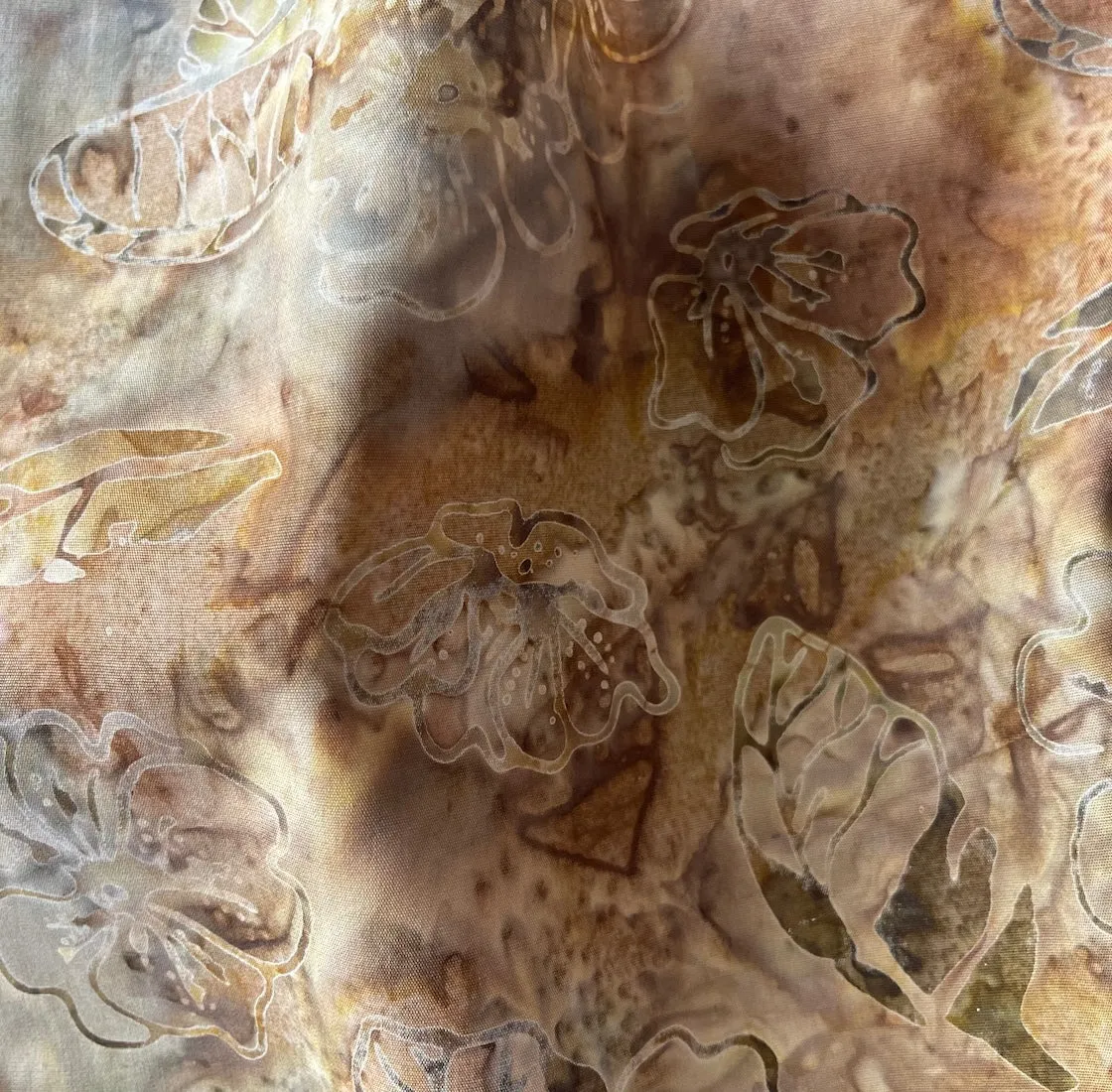 Raw Sienna Leaves Cotton Batik (Made in Indonesia)