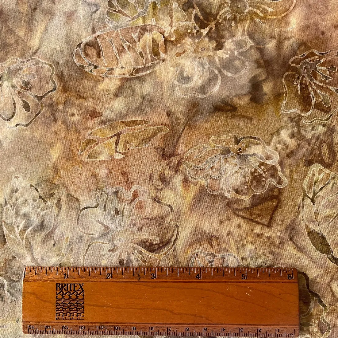 Raw Sienna Leaves Cotton Batik (Made in Indonesia)