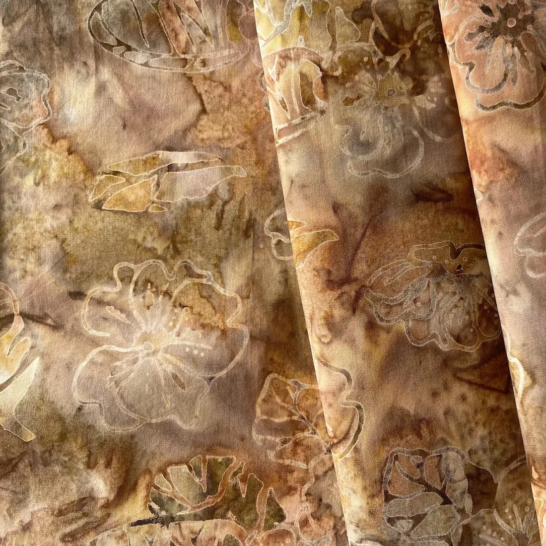 Raw Sienna Leaves Cotton Batik (Made in Indonesia)