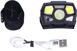 Reable Headlamp, 500lm Brightness, Motion Sensor, Adjustable Angle, IP65, Long Battery Life, for Hiking, Fishing, Outdoor Activities