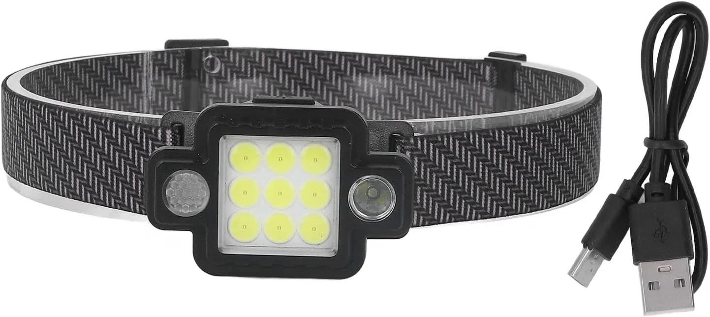 Reable Water Prevent Headlamp with 2400mah Battery USB Charging COB Head Neck Lamp