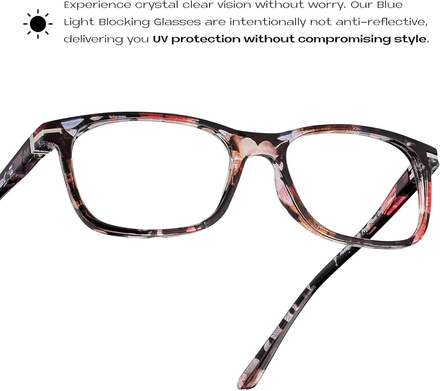 Readerest Blue Light Reading Glasses - Lightweight Computer Glasses w/Spring Hinges - UV Protection, Anti Glare & Eye Strain